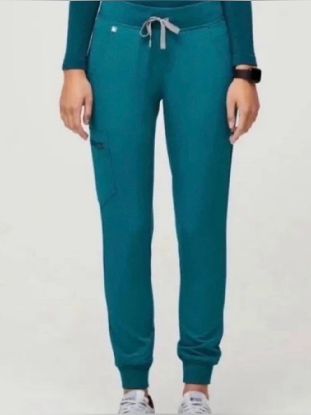 Figs Teal Jogger Scrub Pants with Contrast Drawstring